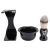 YUYTE Men's Shaving Brush Set with Bowl and Stand, Portable Nylon Brush Travel Kit view 1