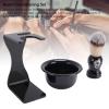 YUYTE Men's Shaving Brush Set with Bowl and Stand, Portable Nylon Brush Travel Kit view 2