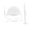 Veemoon Silicone Hair Highlighting Cap with Hook and Punched Holes, Reusable White Cap view 2