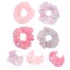 VALICLUD 4-Piece Glowing Mesh Hair Ties, Elastic and Gentle on Hair, Party Hair Accessories for Halloween and Christmas, Random Color view 3