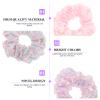 VALICLUD 4-Piece Glowing Mesh Hair Ties, Elastic and Gentle on Hair, Party Hair Accessories for Halloween and Christmas, Random Color view 4