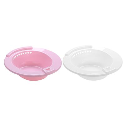 GALPADA Toilet Sit Bath Basin, Easy to Use, 2-Piece Plastic Set with Smooth Surface