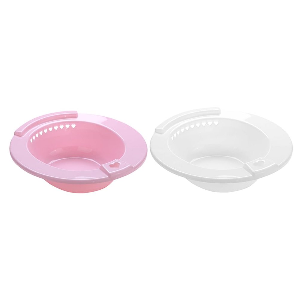 GALPADA Toilet Sit Bath Basin, Easy to Use, 2-Piece Plastic Set with Smooth Surface
