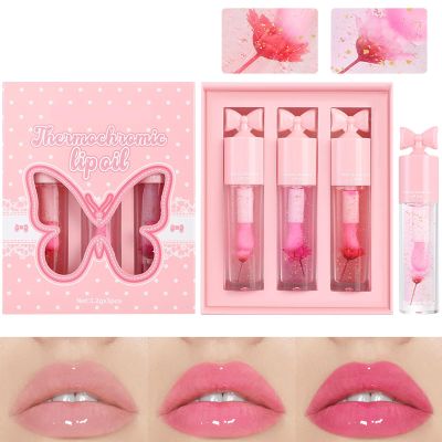 Color-Changing Lip Oil, Nourishing Tinted Lip Oil With