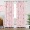 Wildflower Blackout Curtains, Cute Pink Flower Curtains for Bedroom, Living Room, or Kids’ Room, 2-Piece Set, H175 x W140 cm view 1