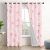 Wildflower Blackout Curtains, Cute Pink Flower Curtains for Bedroom, Living Room, or Kids’ Room, 2-Piece Set, H175 x W140 cm view 2