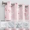 Wildflower Blackout Curtains, Cute Pink Flower Curtains for Bedroom, Living Room, or Kids’ Room, 2-Piece Set, H175 x W140 cm view 4