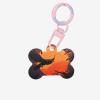 Pet ID Tags, Crow Close-Up Flying Over Sunset, Personalized Dog and Cat Tags, Bone-Shaped Acrylic, Light Pink, Small view 1