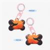 Pet ID Tags, Crow Close-Up Flying Over Sunset, Personalized Dog and Cat Tags, Bone-Shaped Acrylic, Light Pink, Small view 2