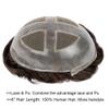 Men's Hair System, 0.06–0.08 mm PU Skin, French Lace, 7 x 9, Medium Light Brown view 4