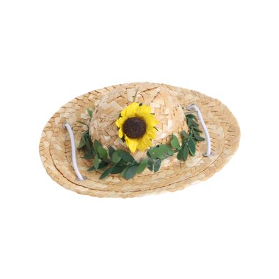Abaodam Pet Sun Hat with Sunflower Design