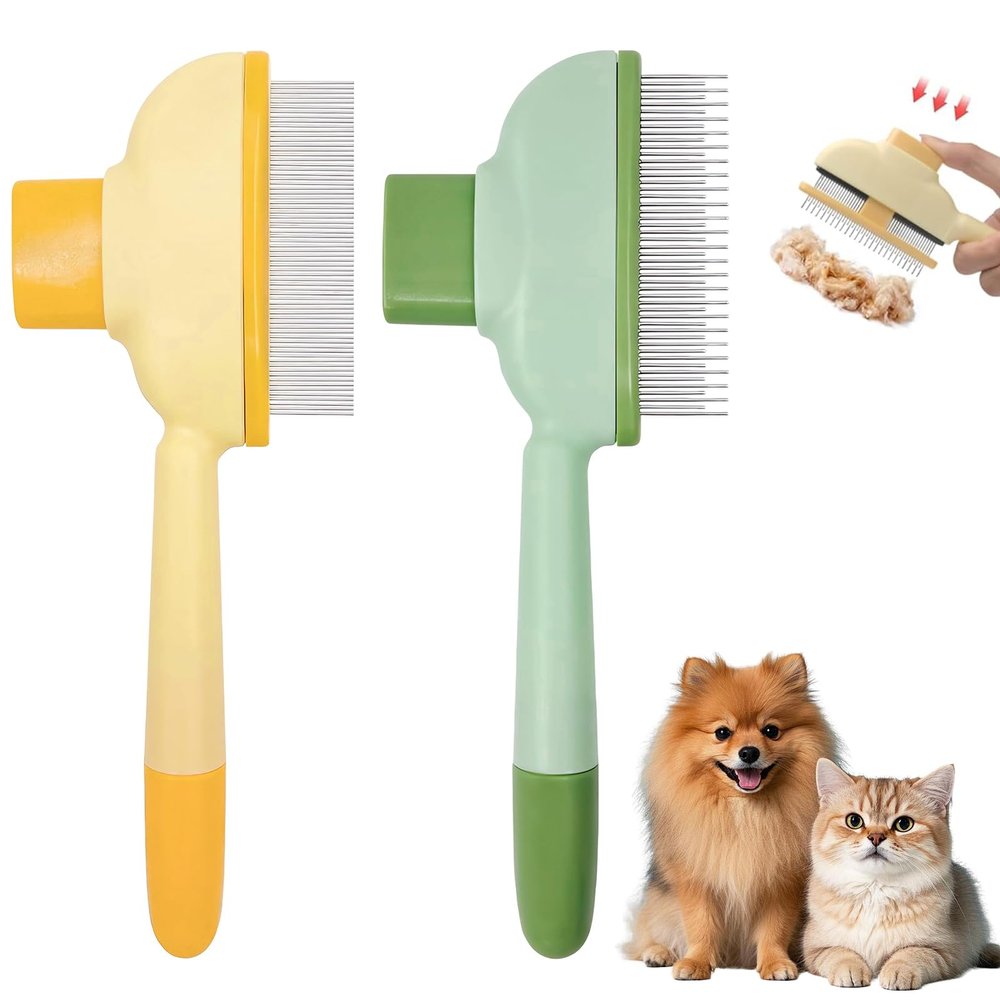 2-Pack Self-Cleaning Cat Comb