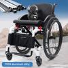Folding Lightweight Sport Self-Propelled Wheelchair with Aluminum Alloy Frame, Hand Brake, Quick-Release Wheels and Storage Bag view 4