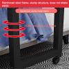 HAJHI Multifunctional Hospital Bed Table for Double Beds, Rolling Laptop Tray Side Table, 160 × 40 cm, White-Black-A view 3