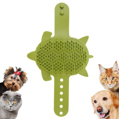 Self-Care Cat Brush | Corner Brush for Cats - 203 Tooth Silicone Comb Strap