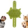Self-Care Cat Brush | Corner Brush for Cats - 203 Tooth Silicone Comb Strap view 1