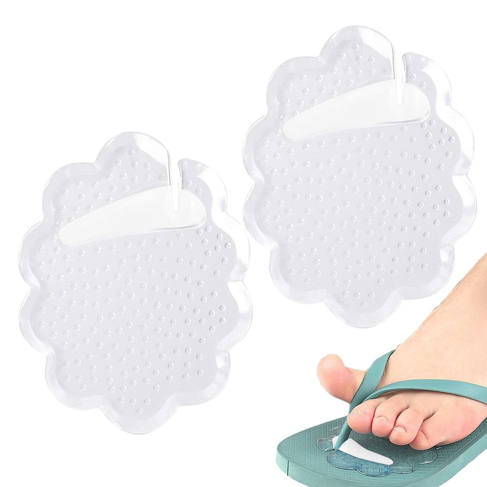 Washable Transparent Shock-Absorbing Flip-Flop Toe Protectors