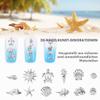 NOPKESV 3D Nail Charms, Ocean Shells and Starfish, Silver view 3