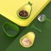 Elevated Avocado-Shaped Cat Bowl view 2