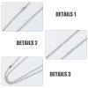 TOYANDONA 5-Piece Silver-Alloy Pet Ball Chain Necklace Set view 3