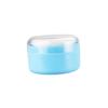 2 Powder Puffs with Container, Blue Powder Box with Sifter view 1