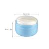 2 Powder Puffs with Container, Blue Powder Box with Sifter view 2