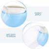 2 Powder Puffs with Container, Blue Powder Box with Sifter view 3