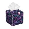 Square Foldable Cartoon Octopus Tissue Box Cover, PVC Leather, Cube-Shaped view 1