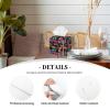 Square Tissue Box Cover with Colorful Bow Print, Foldable PVC Leather Cube view 3
