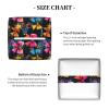 Square Tissue Box Cover with Colorful Bow Print, Foldable PVC Leather Cube view 4
