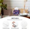 Square Foldable Tissue Box with Vintage Floral Skull Print view 3