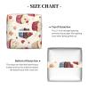 Square Foldable Tissue Box with Strawberry Cake Heart Print view 4