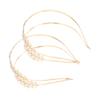 Golden Double-Leaf Headband for Bridesmaids view 1