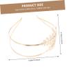 Golden Double-Leaf Headband for Bridesmaids view 2