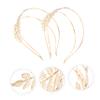 Golden Double-Leaf Headband for Bridesmaids view 4