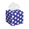 Square Foldable Leather Tissue Box Cover, Modern Cube Design view 1