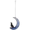 Alipis 4-Piece Colorful Moon and Dog Window Hanging Decorations view 1