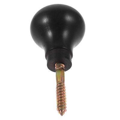 Round Solid Wood Cane Handle with Connecting Screw, 1 pc.
