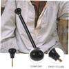 Round Solid Wood Cane Handle with Connecting Screw, 1 pc. view 3