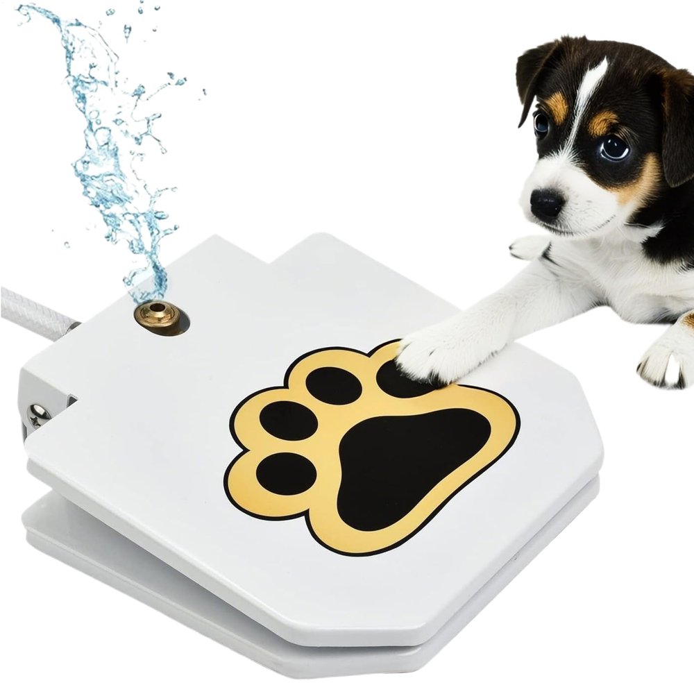 Outdoor Dog Sprinkler, Paw-Activated Water Dispenser for Pets