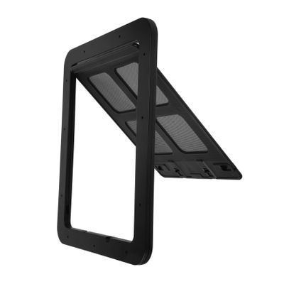 SEWOART Black ABS Pet Screen Door for Dogs and Cats