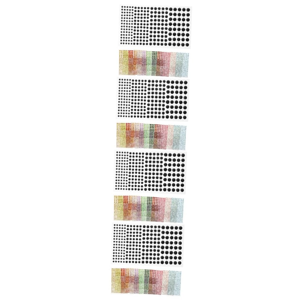 TOVINANNA 4 Sets Self-Adhesive Rhinestones for Face Makeup, Sparkling Face Jewels for Festivals, Carnivals and DIY Crafts, Safe and Skin-Friendly, 12 Sheets x 4