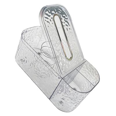 Mobestech Transparent Rectangular Tissue Box Holder, PET and Steel