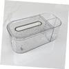 Mobestech Transparent Rectangular Tissue Box Holder, PET and Steel view 2