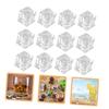 GLEAVI 50-Piece Transparent Reusable Fake Ice Cubes for Weddings, Parties and Photography, Irregular Shape, Realistic Appearance view 2