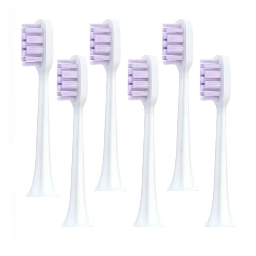 Zrksgbvyct Electric Toothbrush Replacement Heads, Compatible with Mijai T301/T302/T501/T501C (6 pcs)