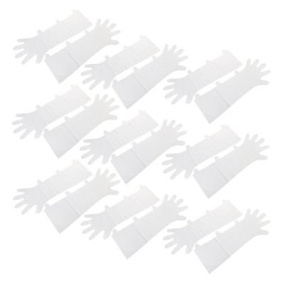 DECOMELODY 10 Pairs Disposable Hand Gloves, Long Moisturizing Gloves for DIY Moisturizing and Nourishing Hand Masks, Wax Bath Liners for Hands