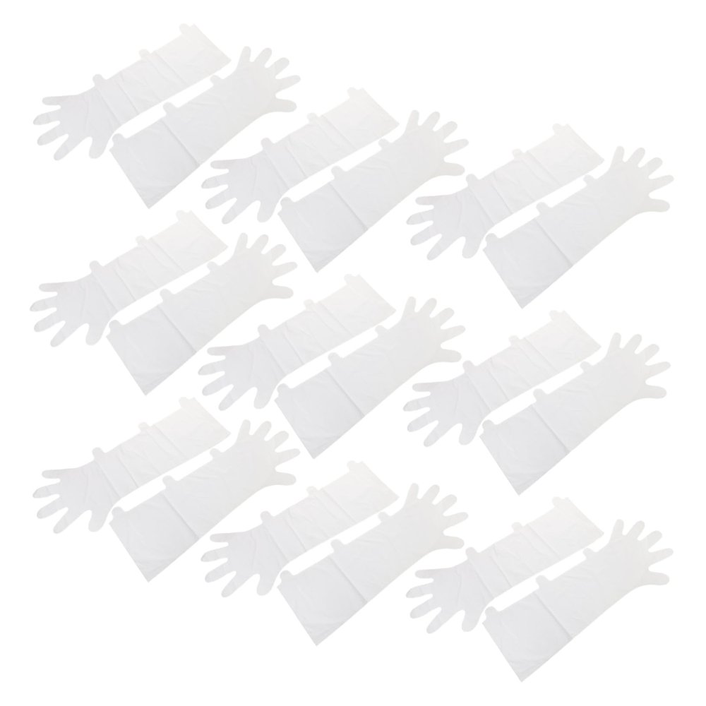 DECOMELODY 10 Pairs Disposable Hand Gloves, Long Moisturizing Gloves for DIY Moisturizing and Nourishing Hand Masks, Wax Bath Liners for Hands