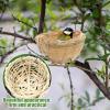 Budgie Nest Box - Natural Handwoven Finch Nest view 2