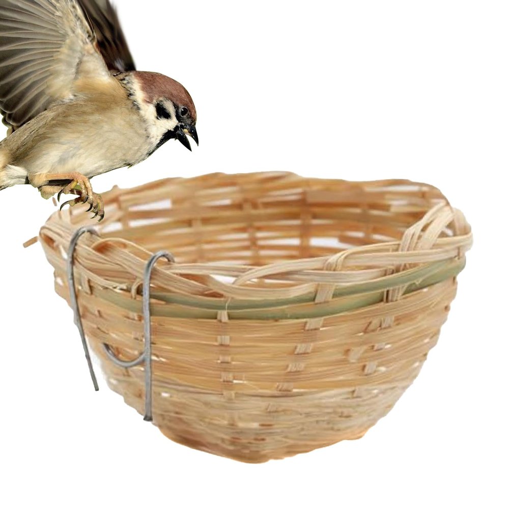 Budgie Nest Box | Handwoven Bird Cage Nest | Garden Decor for Breeding and Sleeping